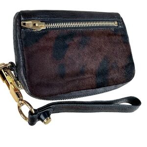 Alexander Wang Leopard Haze Fur Clutch Wristlet